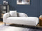 LE CRAU - Chaise longue - Lichtgrijs - Linkszijdig - Stof