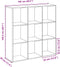 vidaXL - Kamerscherm - / - boekenkast - 102x29x103,5 - cm - hout - betongrijs
