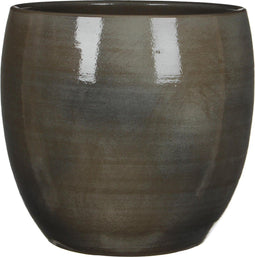 Mica Decorations Lester Bloempot - H31 x Ø33 cm - Terracotta - Donkergrijs