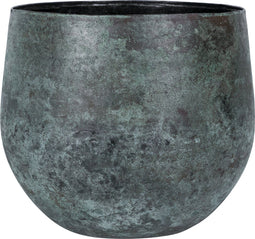 Ter Steege Bloempot-Sierpot Metaal Groen-Blauw-Grijs D 33 H 28 cm