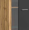 Furnilux Jam - Vitrinekast - 35x60x159cm - Grijs eiken