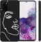 iMoshion Hoesje Geschikt voor Samsung Galaxy S20 Plus Hoesje Siliconen - iMoshion Design hoesje - Wit / Zwart / Line Art Woman White