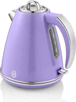Swan Retro Waterkoker – 1,5 Liter - 3000 Watt– Paars