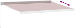 vidaXL - Luifel - handmatig - uittrekbaar - 400x300 - cm - bordeauxrood