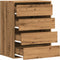 vidaXL - Ladekast - 60x41x76 - cm - bewerkt - hout - artisanaal - eikenkleurig