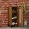 vidaXL - Dressoir - 34,5x34x90 - cm - bewerkt - hout - gerookt - eiken