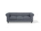 CHESTERFIELD - Chesterfield hoekbank - Grijs - Linkerzijde - Polyester