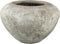 PTMD Bjorn grijze smooth keramieke pot bal rond maat in cm: 45 x 45 x 30 - goud en zwart