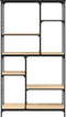 vidaXL - Boekenrek - 99x35,5x176 - cm - bewerkt - hout - en - staal - sonoma - eiken