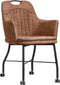 Stoel Floria met wielen - Cognac