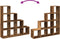 vidaXL - Kamerscherm - / - boekenkast - 131,5x29x131,5 - cm - hout - oud - hout