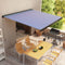 vidaXL - Luifel - handmatig - 450x300 cm - blauw en wit