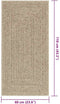 vidaXL - Vloerkleed - ZIZUR - beige - binnen - en - buiten - 60x110 - cm - jute - look