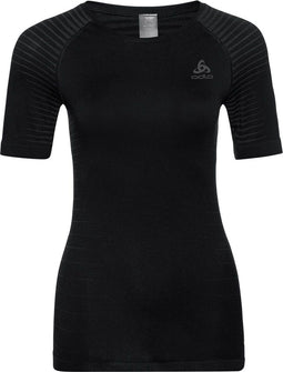Odlo Performance Light Top - Dames Thermoshirt Korte Mouwen - Ademend - Black - M