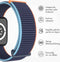 imoshion Nylon⁺ bandje - Geschikt voor Apple Watch 1, 2, 3, 4, 5, 6, 7, 8, 9, 10, SE, Ultra (2) - 44/45/46/49 mm - Donkerblauw - One Size