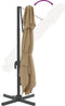 vidaXL - Zweefparasol - met - dubbel - dak - 300x300 - cm - taupe