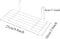 Mand Rechte Plank voor Gird Board Muur Organizer Muur Grid Accessoires voor Thuis en Keuken, 2Pack