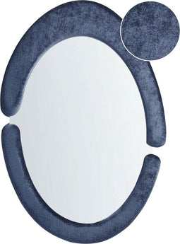 MASSAY - Wandspiegel - Donkerblauw - Fluweel