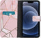 iMoshion Hoesje Geschikt voor iPhone 13 Pro Hoesje Met Pasjeshouder - iMoshion Design Softcase Bookcase - Roze / Pink Graphic