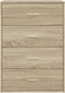 vidaXL - Dressoir - 60x31x84 - cm - bewerkt - hout - sonoma - eikenkleurig