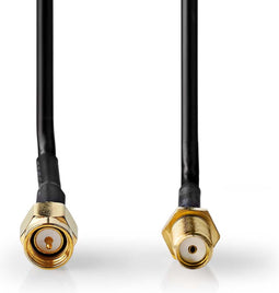Nedis Antennekabel - SMA Male naar SMA Female - Verguld - 50 Ohm - 5.00 m - Zwart