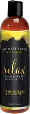 Intimate Earth Relax - Massage Olie - Lemongrass Coconut - 120 ml
