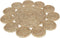 J-Line placemat Rond Bloem - jute - naturel
