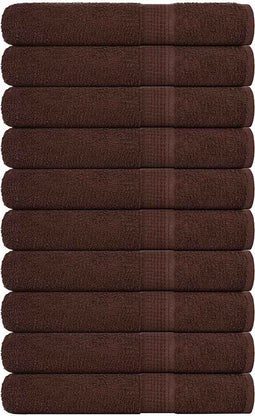 vidaXL - Handdoeken - 10 - st - 100x200 - cm - 360 - g/m² - 100% - katoen - bruin