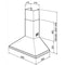 SMEG KSED95NEE - Wandschouwkap - Halogeen verlichting 595 m/h 65 dB(a)