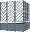 vidaXL - Tuinplanter - met - Trellis - 5 - stuks - Lichtgrijs - 120x120x143 - cm