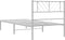 vidaXL - Bedframe - met - hoofdbord - metaal - wit - 80x200 - cm