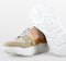 PS Poelman Year - Dames Leren Chunky Runner Sneaker - Mesh en Suéde - Beige Cognac Peach - Maat 38