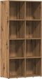 vidaXL - Boekenkast - 66x30x130 - cm - bewerkt - hout - artisanaal - eikenkleur