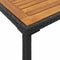 vidaXL Tuintafel met acaciahouten blad 115x54x74 cm poly rattan zwart