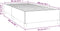vidaXL - Bedframe - zonder - matras - 80x200 - cm - stof - donkerbruin