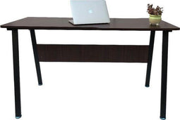 Computertafel bureau - industrieel vintage - 130 cm breed zwart metaal bruin hout