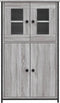 vidaXL - Hoge - kast - 62x32x106,5 - cm - bewerkt - hout - grijs - sonoma