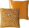 Dutch Decor LEONA - Kussenhoes 45x45 cm - velvet - panterprint - Golden Glow - geel - met rits