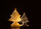 J-Line decoratie Kerstboom - hout - wit - large - LED lichtjes
