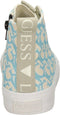 GUESS Ederla Hi - Hoge sneakers - Wit canvas met blauwe opdruk - Blauw - Maat 40