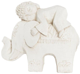 Decoratieve figuren DKD Home Decor Verouderde afwerking Olifant Wit Orientaals Magnesium (44 x 22 x 40 cm)