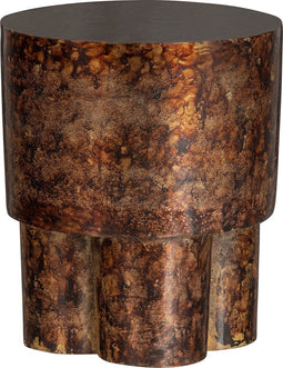 WOOOD Exclusive Ariel Bijzettafel - Aluminium - Bruin - 42x36x36