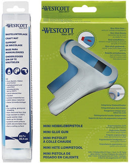 Westcott lijmpistool - set met lijmstiften en knutselmat - AC-E16758-B