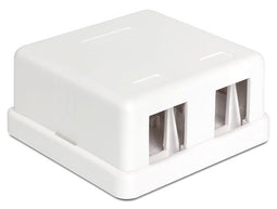 Delock Keystone Surface Mounted Box - 2 Port - Aansluitbox voor Keystone modules - Wit