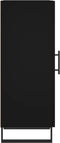 vidaXL - Dressoir - 34,5x34x90 - cm - bewerkt - hout - zwart