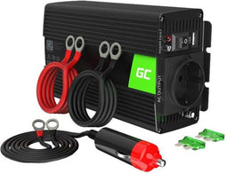 Green Cell Voltage Auto Omvormer - 12V naar 230V - 300W/600W - Gemodificeerde sinusgolf