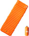 vidaXL - Kampeermatras - met - kussen - zelfopblazend - 1-persoons - oranje