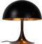 Atmooz - Tafellamp Braga - Slaapkamer / Woonkamer - Industrieel - Zwarte Buitenkant - Gouden Binnenkant - Hoogte 28cm - Metaal