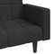 vidaXL - Slaapbank - 2-zits - met - 2 - kussens - stof - zwart