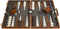 Buffalo BK1215M - Backgammon set - Kunstleren koffer met dobbelstenen - Bruin